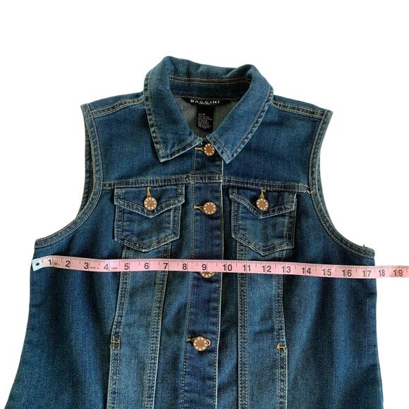 Via Penny Lane Reworked Apparel | Grateful Dead Bear Custom Upcycled Denim Vest - Picture 4 of 8
